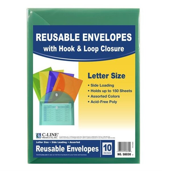 C-Line Products C-Line Products CLI58030-2 Xl Reusable Envelopes - 10 Per Pack - Pack of 2 CLI58030-2 - main